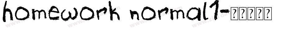 homework normal1字体转换